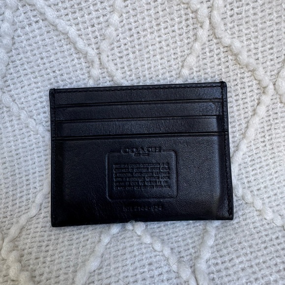 Coach Black Leather Card Holder - Picture 1 of 7
